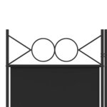 vidaXL Cloison de séparation 4 panneaux Noir 160x200 cm Tissu