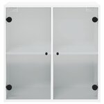 vidaXL Armoire murale avec portes en verre blanc 68x37x68 5 cm