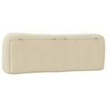 vidaXL Coussin de tête de lit crème 160 cm tissu