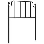 vidaXL Tête de lit métal noir 75 cm