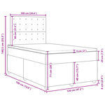 vidaXL Sommier à lattes de lit avec matelas crème 120x190 cm tissu