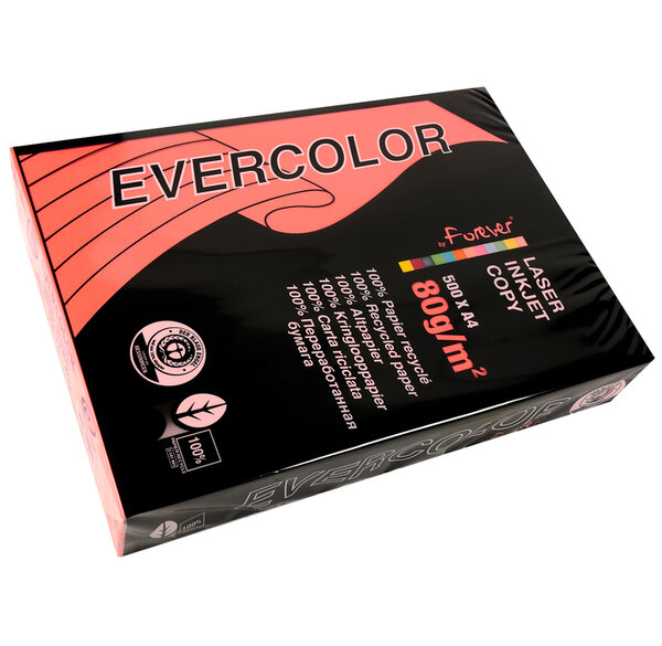 Ramette 500 Feuilles Papier 80g A4 210x297 mm Certifié Ange Bleu framboise EVERCOLOR