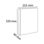 Classeur Rembordé Polypropylène 4 Anneaux Ronds De 25mm Sur 3eme De Couverture - Bleu - X 10 - Exacompta