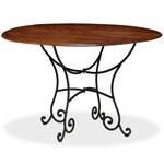 vidaXL Table de salle à manger Bois acacia avec finition miel 120x76cm