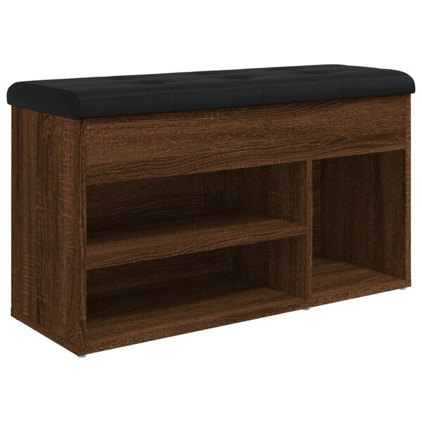 vidaXL Banc à chaussures chêne marron 82x32x45 5 cm bois d'ingénierie