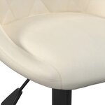 vidaXL Tabourets de bar lot de 2 crème velours