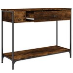 vidaXL Table console chêne fumé 100x34 5x75 cm bois d'ingénierie
