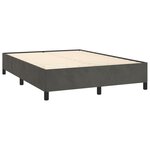 vidaXL Cadre de lit Gris foncé 140 x 200 cm Velours