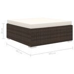 vidaXL Salon de jardin 11 Pièces avec coussins Résine tressée Marron
