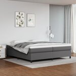 vidaXL Cadre de lit Gris 200x200 cm Similicuir