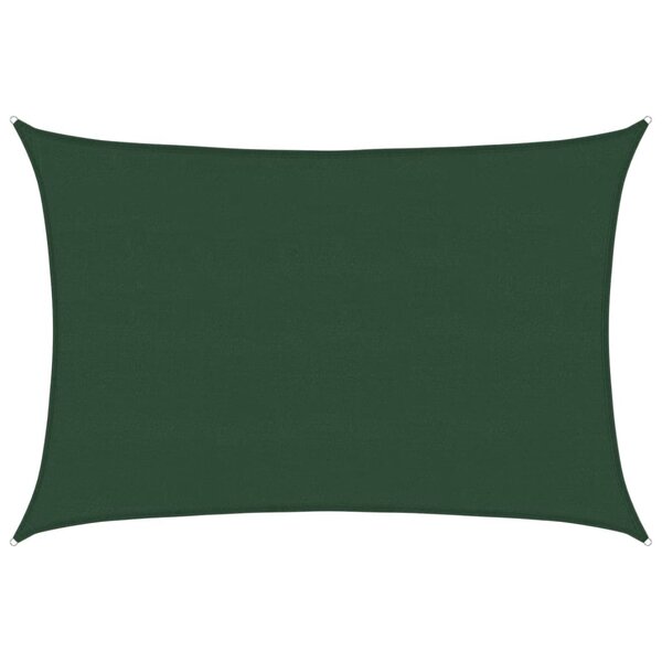 vidaXL Voile d'ombrage 160 g/m² Vert foncé 5x6 m PEHD
