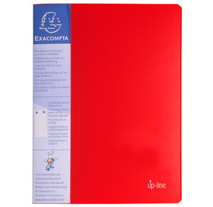 Porte vues A4 80V UP-LINE Opaque rouge EXACOMPTA