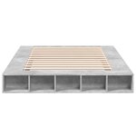 vidaXL Cadre de lit gris béton 160x200 cm bois d'ingénierie