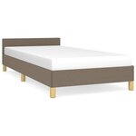 vidaXL Cadre de lit avec tête de lit Taupe 80x200 cm Tissu