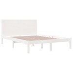 vidaXL Cadre de lit Blanc Bois de pin massif 140x190 cm