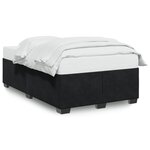 vidaXL Cadre de lit noir 120x190 cm velours