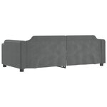 vidaXL Lit de jour avec lit gigogne gris foncé 100x200 cm tissu