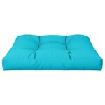 vidaXL Coussin de palette turquoise 80x80x12 cm tissu