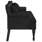 vidaXL Banc avec coussins noir 120 5x65x75 cm velours