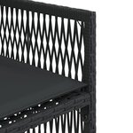 vidaXL Chaises de jardin lot de 4 avec coussins noir résine tressée