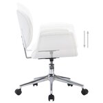 vidaXL Chaises pivotantes à manger lot de 2 blanc similicuir