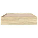 vidaXL Cadre de lit chêne sonoma 160x200 cm bois d'ingénierie