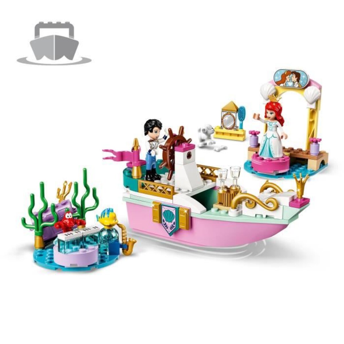 LEGO Disney Princess 43191 Le bateau de mariage d'Ariel - La Petite Sirène  