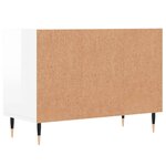vidaXL Meuble TV blanc brillant 69 5 x 30 x 50 cm bois d'ingénierie