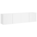vidaXL Meubles TV muraux 2 Pièces blanc 80x30x41 cm