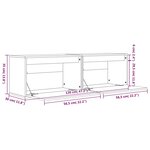 vidaXL Armoires murales 2 Pièces Blanc 60x30x35 cm Bois de pin massif