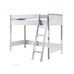 Combinaison lit + garde-robe + bureau et rangement Blanc