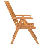 vidaXL Chaises de jardin inclinables lot de 3 bois massif d'acacia