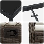 vidaXL Ensemble de Salle à Manger de Jardin de 3 Pièces Marron Poly Rattan