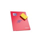 Cahier Easybook agrafé 24x32cm 96 pages grands carreaux 90g jaune x 10 OXFORD