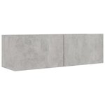 vidaXL Ensemble de meubles TV 2 Pièces Gris béton Bois d'ingénierie
