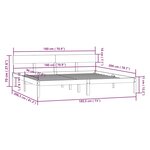 vidaXL Cadre de lit bois de pin massif 180x200 cm super king