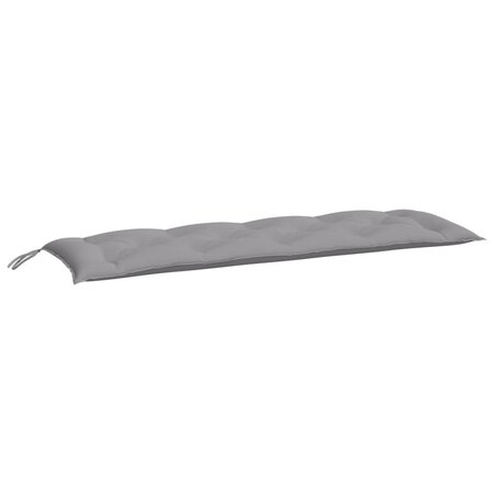 vidaXL Coussin de banc de jardin gris 150x50x7 cm tissu oxford