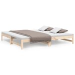 vidaXL Lit coulissant 2x(90x200) cm Bois de pin massif