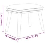 vidaXL Chaise de relaxation avec repose-pied Gris foncé Tissu
