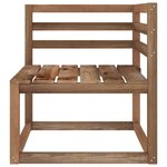 vidaXL Canapé palette de jardin 2 places et coussins anthracite Pinède