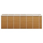vidaXL Abri de jardin marron clair 191x555x198 cm acier galvanisé