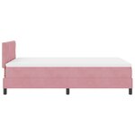 Lit à ressort vidaXL avec matelas rose petit double velours