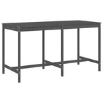 vidaXL Ensemble de bar de jardin 9 Pièces gris bois de pin massif