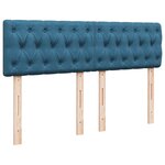 vidaXL Sommier à lattes de lit et matelas bleu 140x190 cm velours