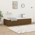 vidaXL Lit de jour Marron miel 75x190 cm Bois de pin massif