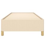 vidaXL Cadre de lit Crème 90 x 200 cm Tissu