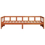 vidaXL Lit de jour sans matelas cire marron 90x190 cm bois pin massif