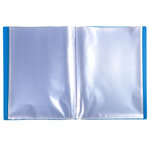 Protège-documents En Polypropylène 5/10e Opak Pochettes Cristal 60 Vues - A4 - Bleu Clair - X 12 - Exacompta