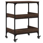 vidaXL Chariot de cuisine chêne marron 60x41x80 5 cm bois d'ingénierie