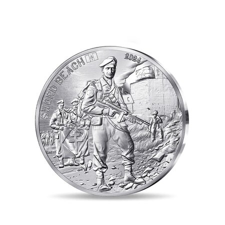 80 ans du D-DAY - Monnaie de 10€ Argent - Sword Beach